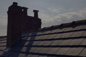 Slate tiled roof